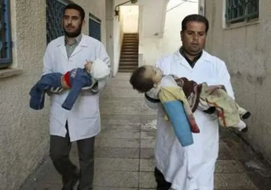 Gaza children injured