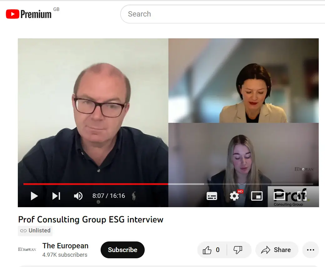 THE EUROPEAN INTERVIEW: How to be authentic in ESG and win customers THE EUROPEAN INTERVIEW: How to be authentic in ESG and win customers