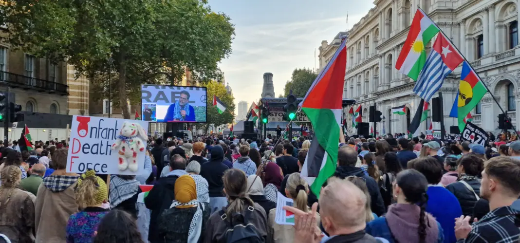 London’s Weekend Gaza March Sees Highest Turnout Since 2003 Iraq War Protest London’s Weekend Gaza March Sees Highest Turnout Since 2003 Iraq War Protest