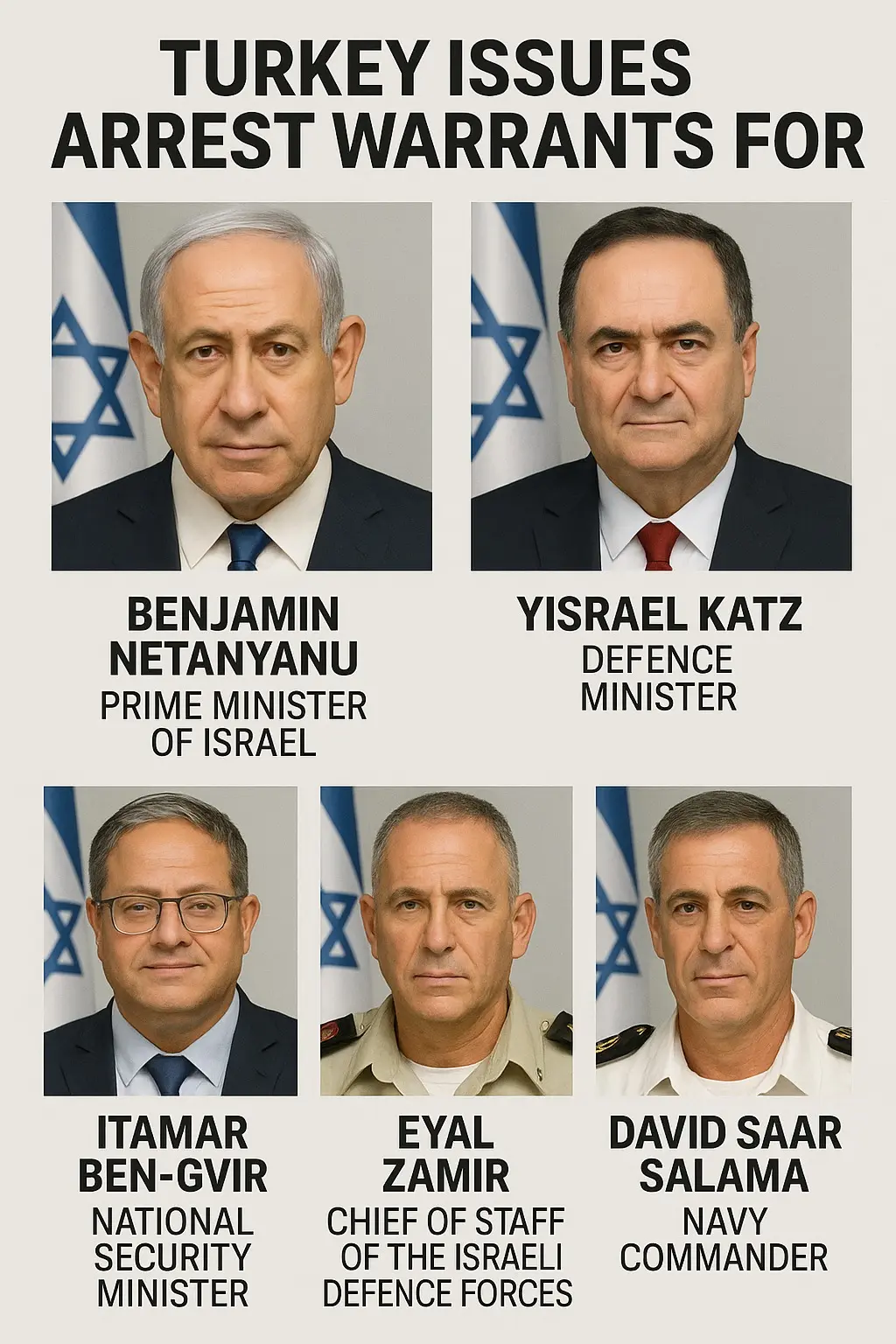 Turkey Issues Arrest Warrants for 37 Israeli Officials Over Gaza War Turkey Issues Arrest Warrants for 37 Israeli Officials Over Gaza War