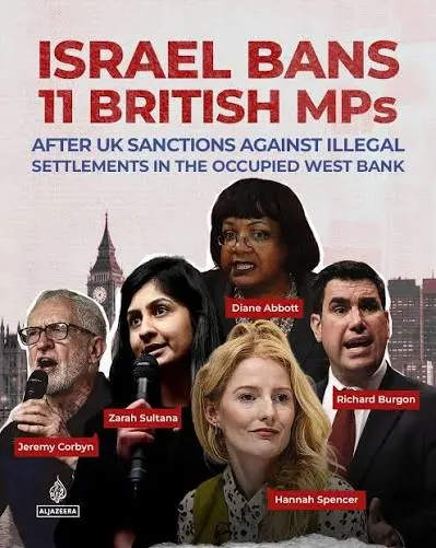 Brtiish politicians banned from Israel as critics challenge limits of sanctions Brtiish politicians banned from Israel as critics challenge limits of sanctions